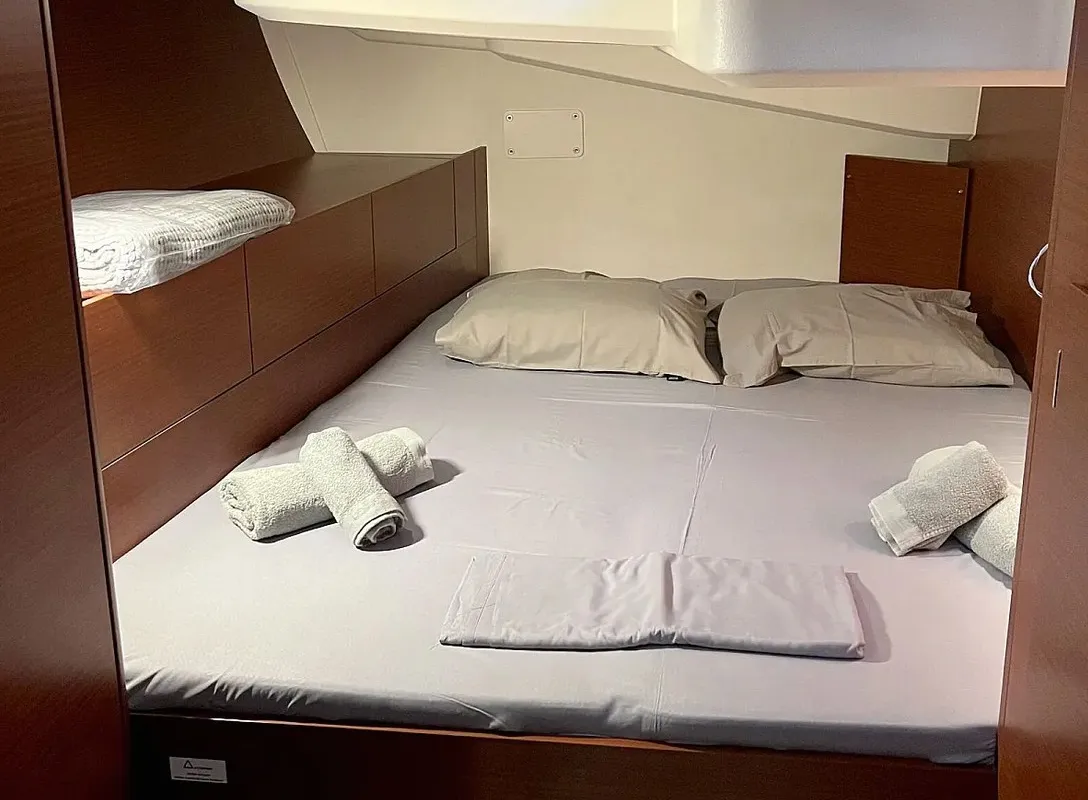Cabin on Neraida, a Hanse 508 sailboat at Municipal Unit of Lefkada, Greece