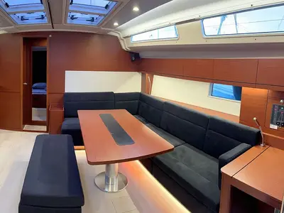 Salon of Neraida, a Hanse 508 sailboat at Municipal Unit of Lefkada, Greece