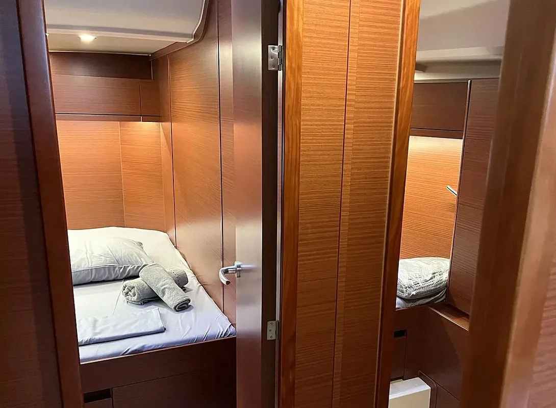 Cabin on Neraida, a Hanse 508 sailboat at Municipal Unit of Lefkada, Greece
