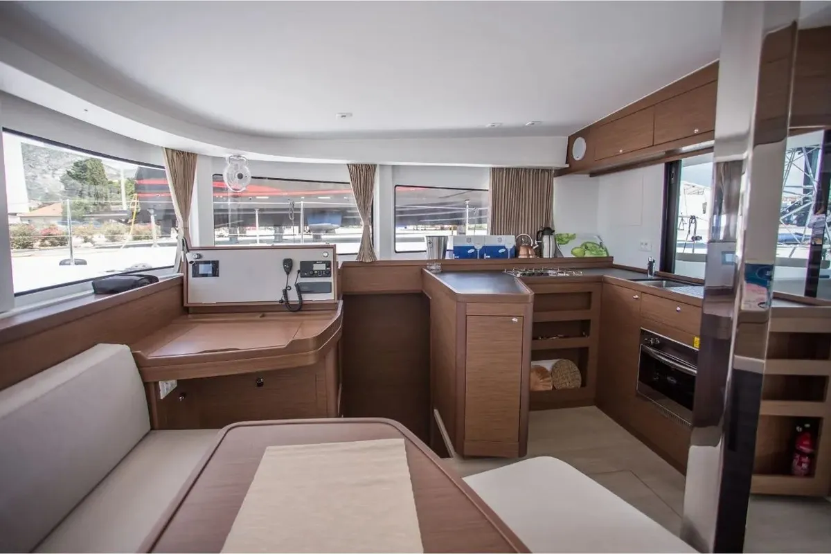 Salon of Ariel 3, a Lagoon 42 catamaran at Baan Salak Phet, Thailand