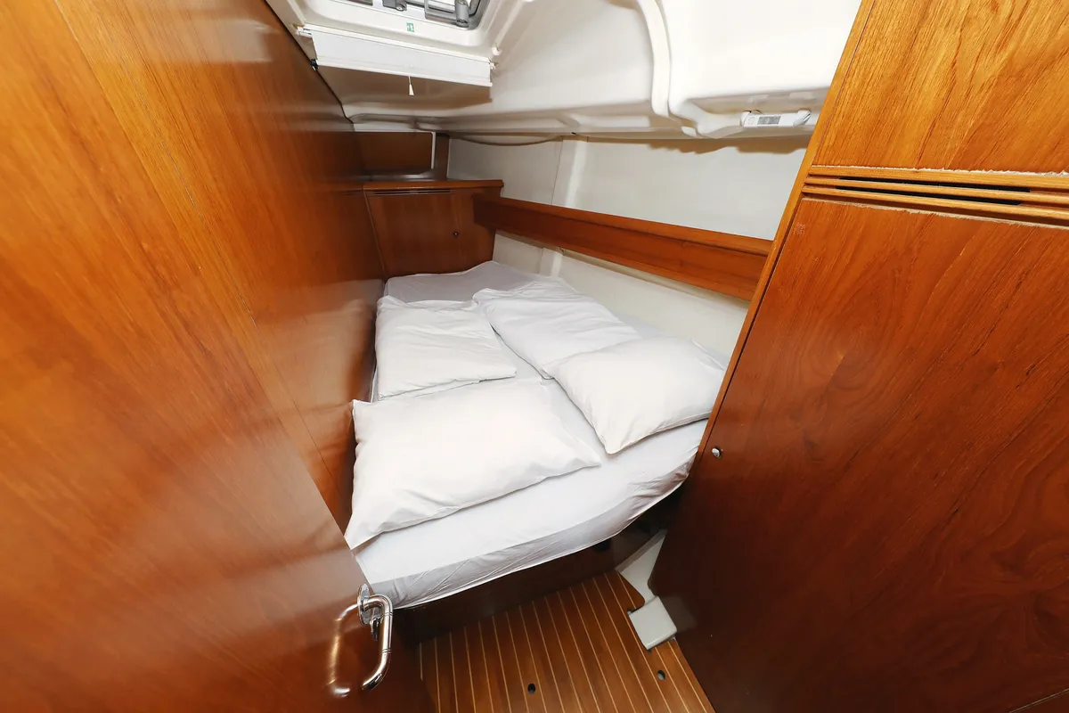 Cabin on LEJLA, a Jeanneau Sun Odyssey 45 sailboat at Općina Sukošan, Croatia