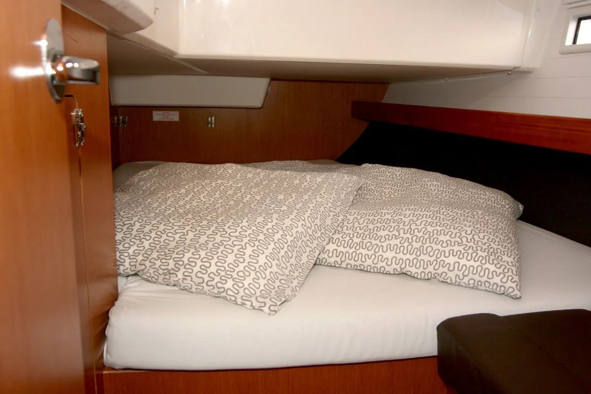 Cabin on Raven, a Bavaria Cruiser 41 sailboat at Grad Pula, Croatia