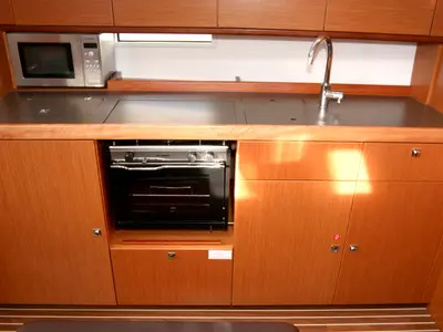 Galley of Raven, a Bavaria Cruiser 41 sailboat at Grad Pula, Croatia