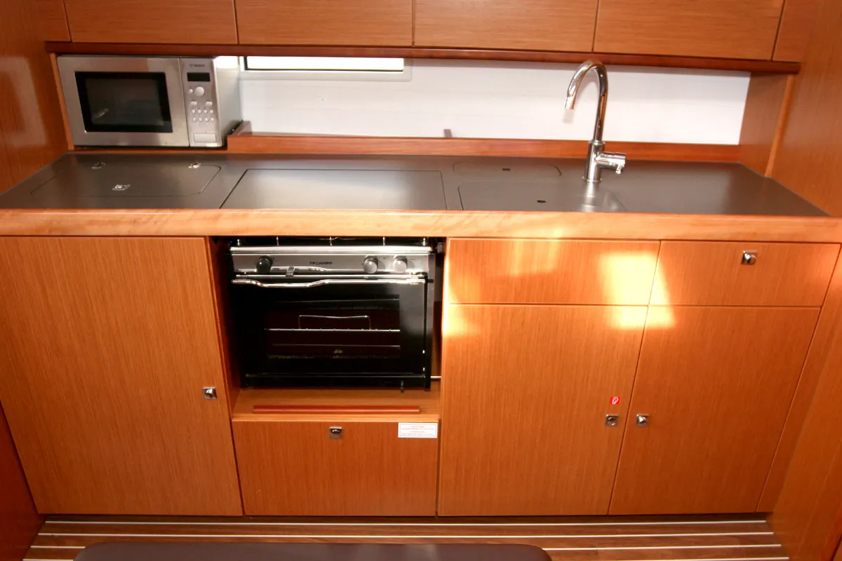 Galley of Raven, a Bavaria Cruiser 41 sailboat at Grad Pula, Croatia