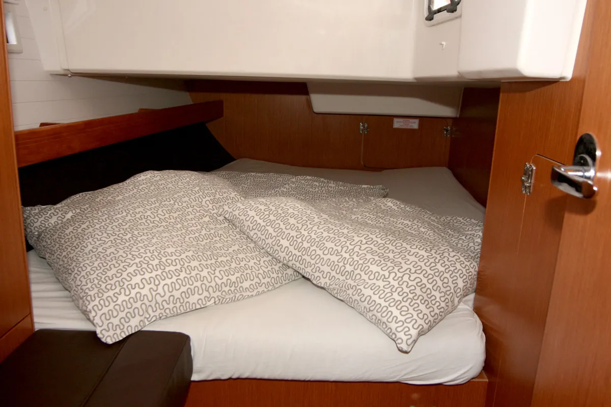 Cabin on Raven, a Bavaria Cruiser 41 sailboat at Grad Pula, Croatia