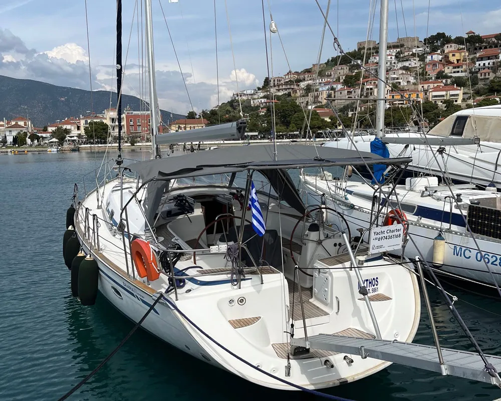 Premium +, a Bavaria C50 sailboat at Paralio Astros, Greece