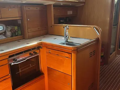 Galley of Premium +, a Bavaria C50 sailboat at Paralio Astros, Greece