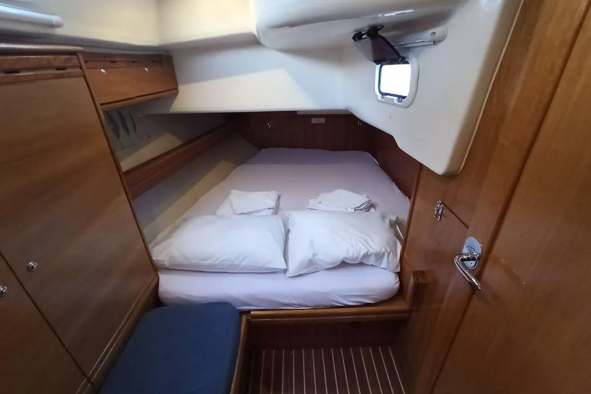 Cabin on Lila, a Bavaria 46 Cruiser sailboat at Zakynthos Municipal Unit, Greece