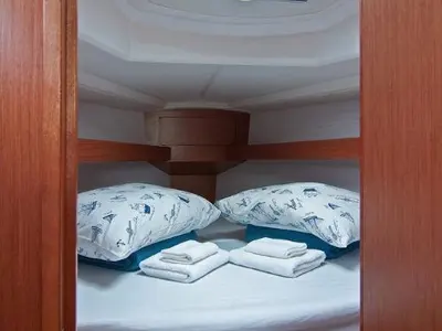 Cabin on ADRIA MASA, a Bavaria 34 Cruiser sailboat at Split, Croatia