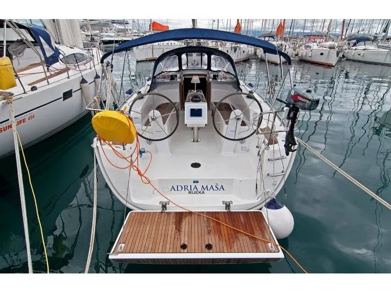 Exterior view of ADRIA MASA, a Bavaria 34 Cruiser sailboat at Split, Croatia
