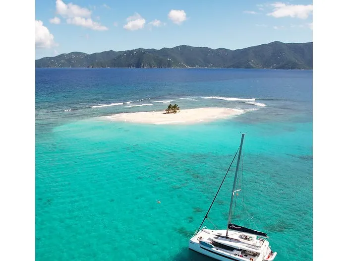 Exterior view of Nirvana, a Leopard 50 catamaran at Ribishi, Saint Vincent and the Grenadines