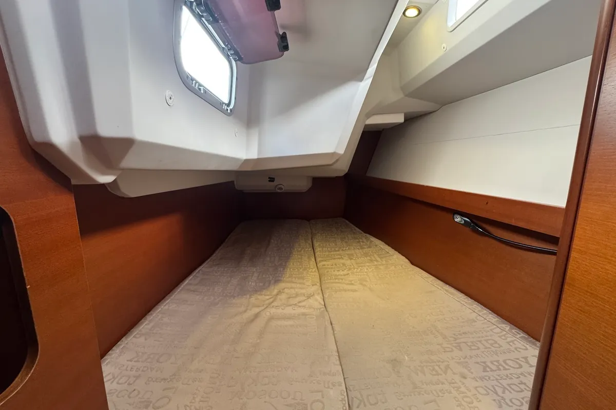 Cabin on Placebo, a Grand Soleil 39 sailboat at La Rochelle, France