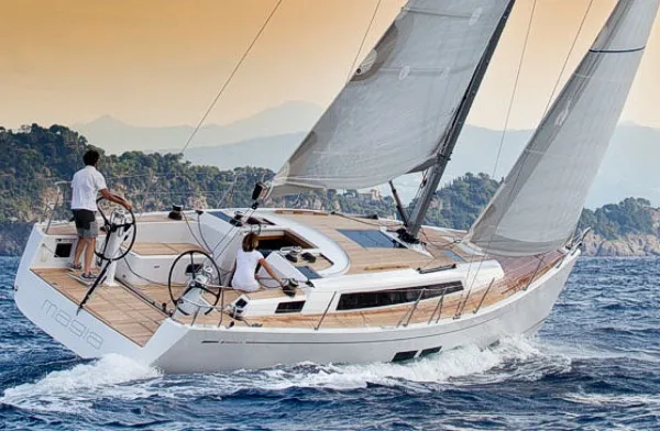 Exterior view of Placebo, a Grand Soleil 39 sailboat at La Rochelle, France