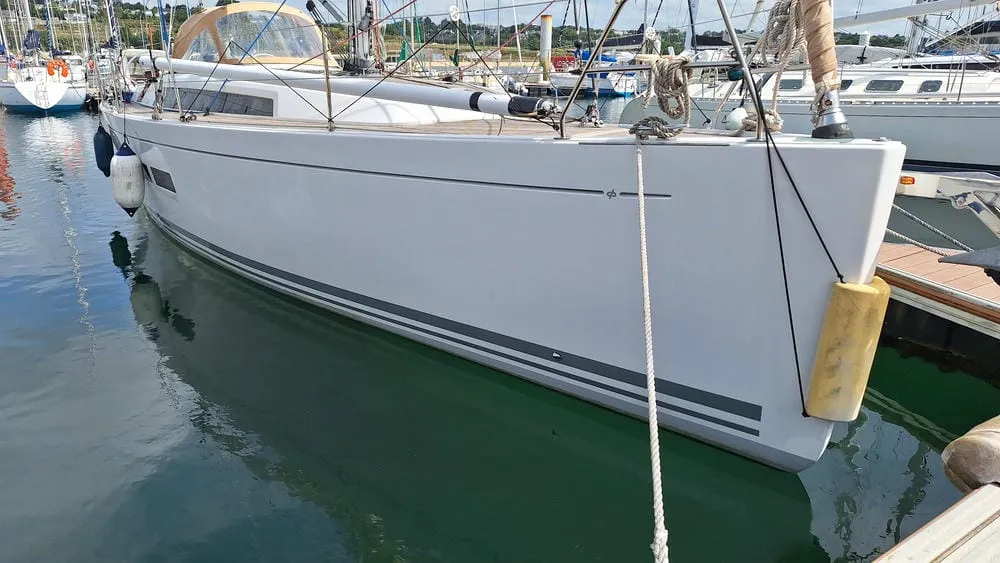 Exterior view of Placebo, a Grand Soleil 39 sailboat at La Rochelle, France