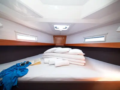 Cabin on MH 58, a Bavaria Cruiser 41 sailboat at Murter, Croatia