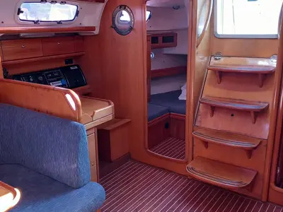 Salon of Prestige M48, a Bavaria 46 Cruiser sailboat at Grad Trogir, Croatia