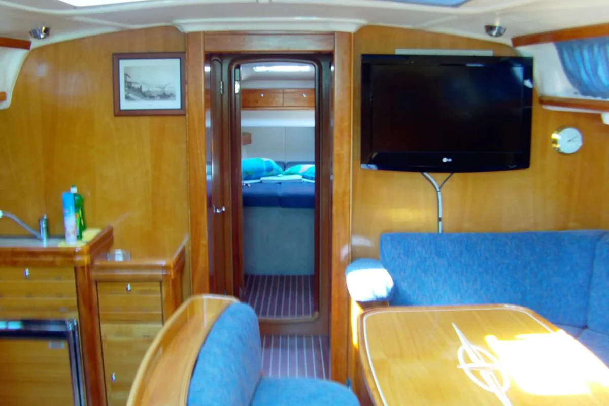Salon of Prestige M48, a Bavaria 46 Cruiser sailboat at Grad Trogir, Croatia