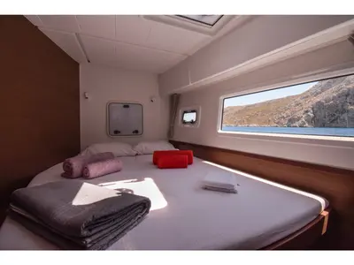 Cabin on Aenaos, a Lagoon 42 catamaran at Kos, Greece