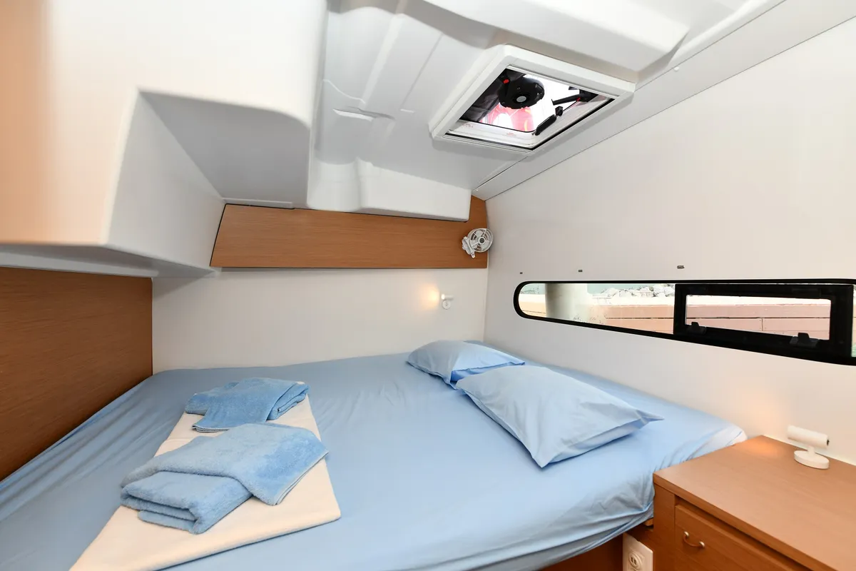 Cabin on Patara, a Excess 11 - 4 + 1 + 1 cab. catamaran at Fethiye, Turkey
