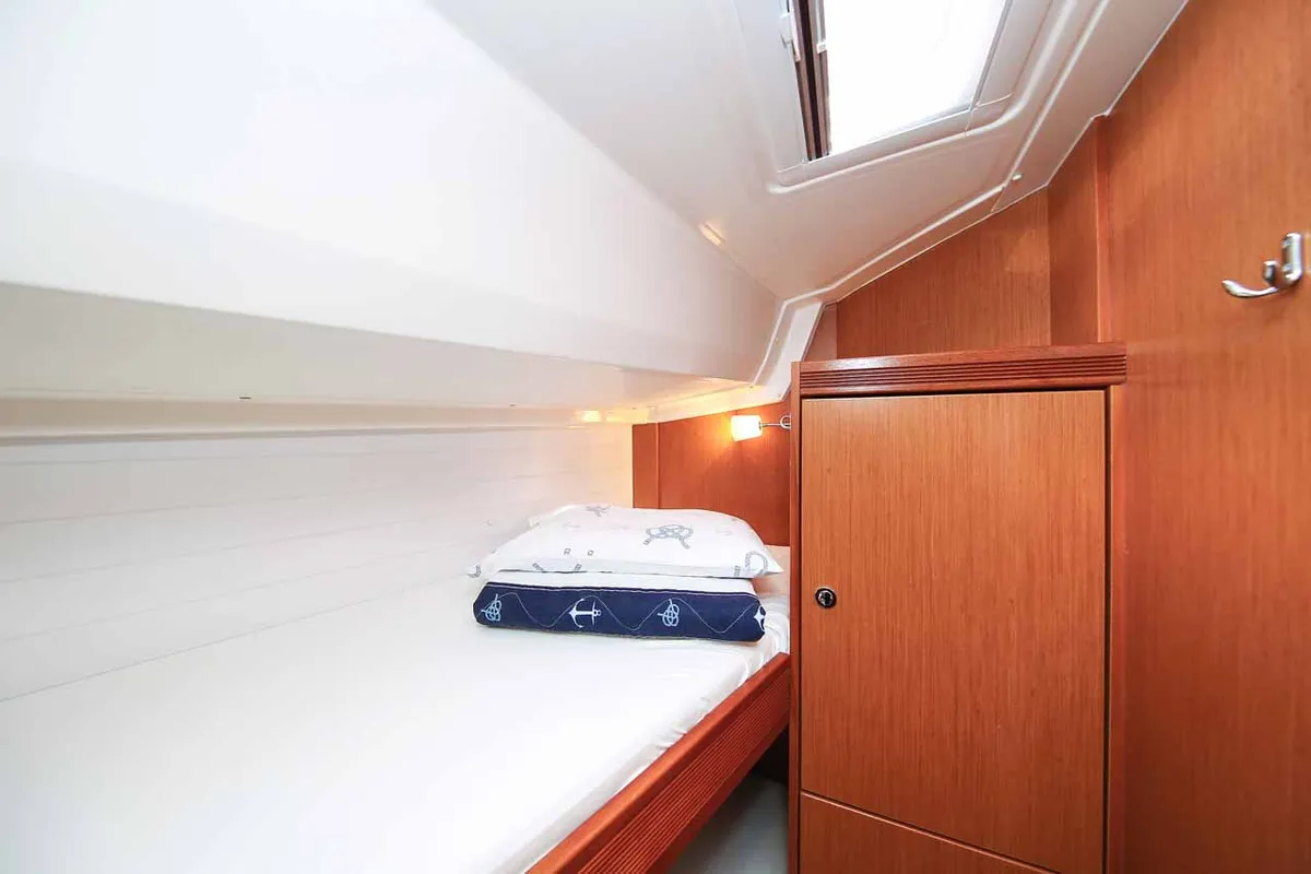 Cabin on Godspeed, a Bavaria Cruiser 50 Avantgarde sailboat at Murter, Croatia