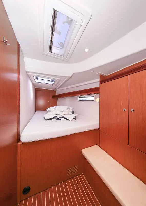 Cabin on Godspeed, a Bavaria Cruiser 50 Avantgarde sailboat at Murter, Croatia