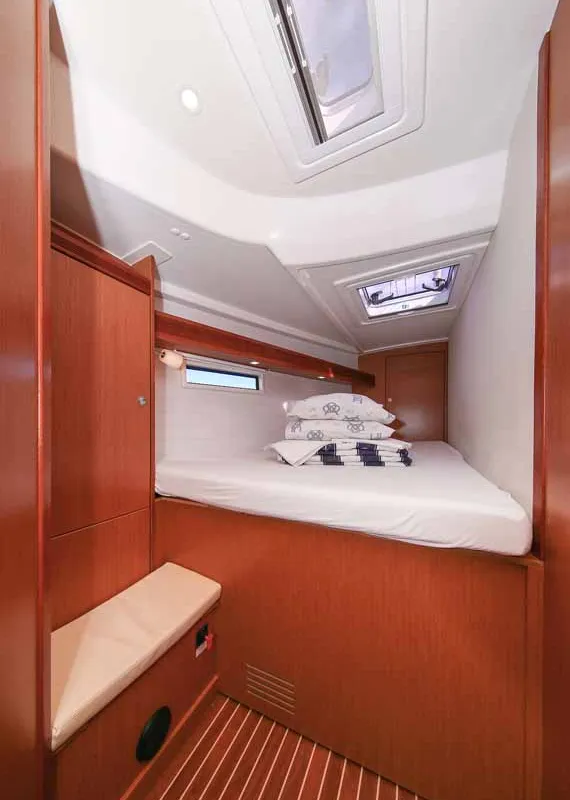 Cabin on Godspeed, a Bavaria Cruiser 50 Avantgarde sailboat at Murter, Croatia