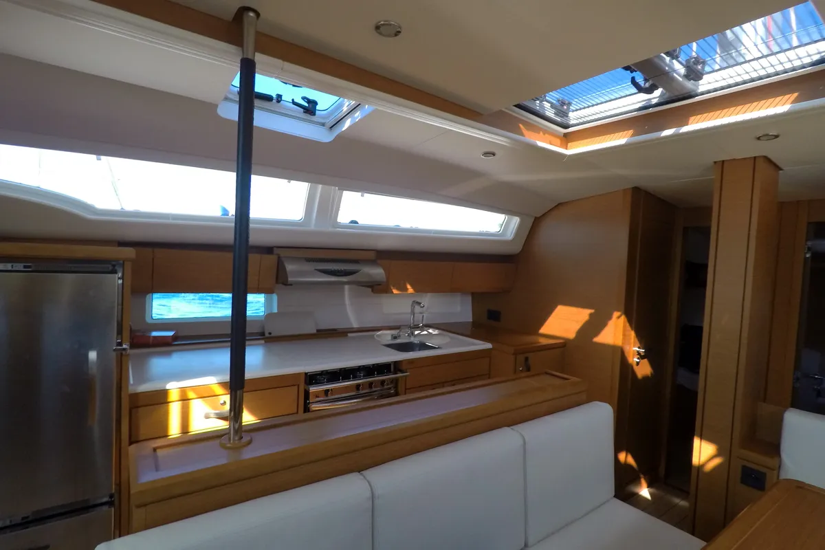 Galley of Jeanneau 54, a sailboat at Volos, Greece