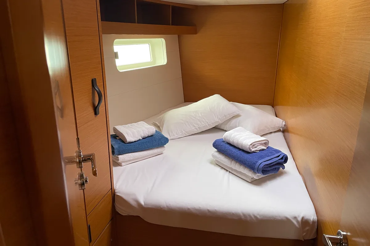 Cabin on Jeanneau 54, a sailboat at Volos, Greece