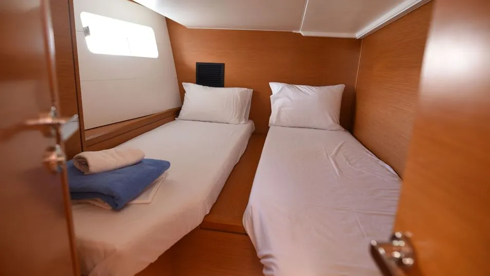 Cabin on Jeanneau 54, a sailboat at Volos, Greece