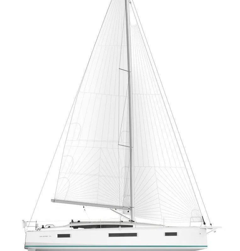 Purr, a Jeanneau Sun Odyssey 410 sailboat at Kaštela, Croatia