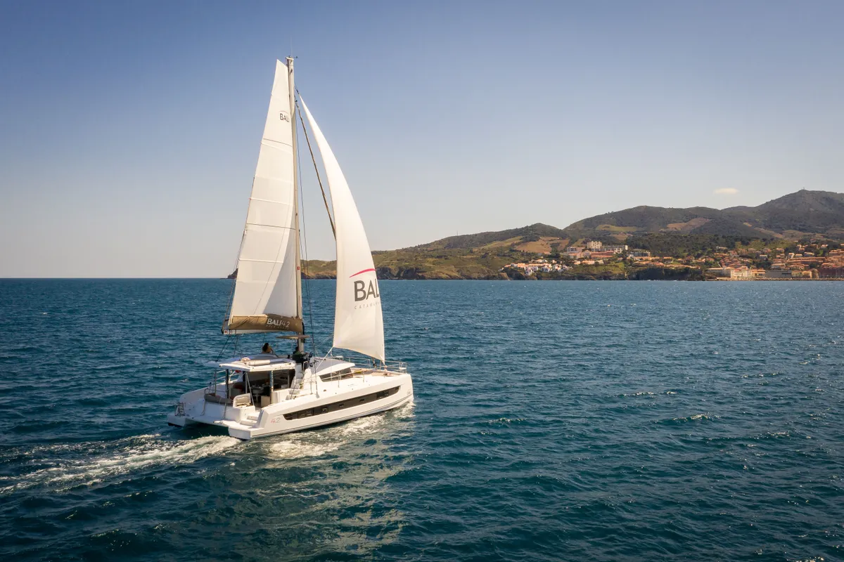 Exterior view of Merlot, a Bali 4.2 catamaran at Pirovac, Croatia