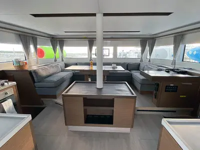 Salon of Kasper, a Lagoon 50 catamaran at Seget Donji, Croatia