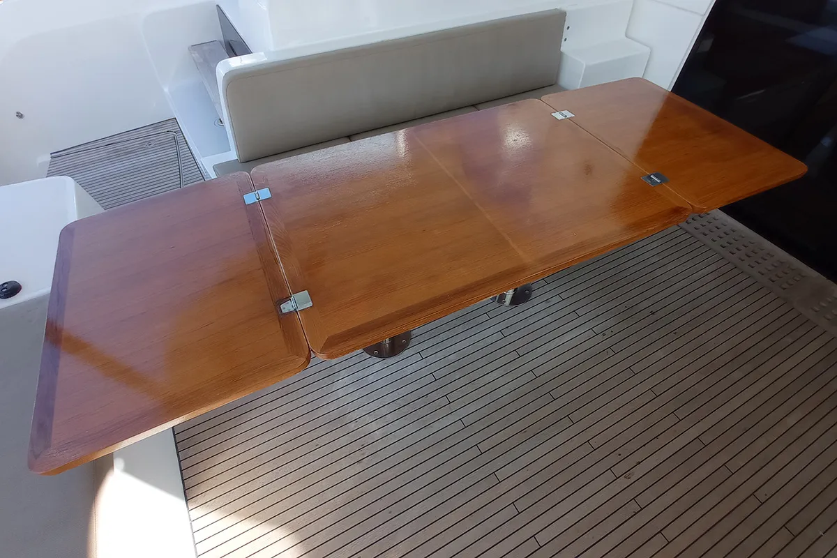 Deck of Kasper, a Lagoon 50 catamaran at Seget Donji, Croatia