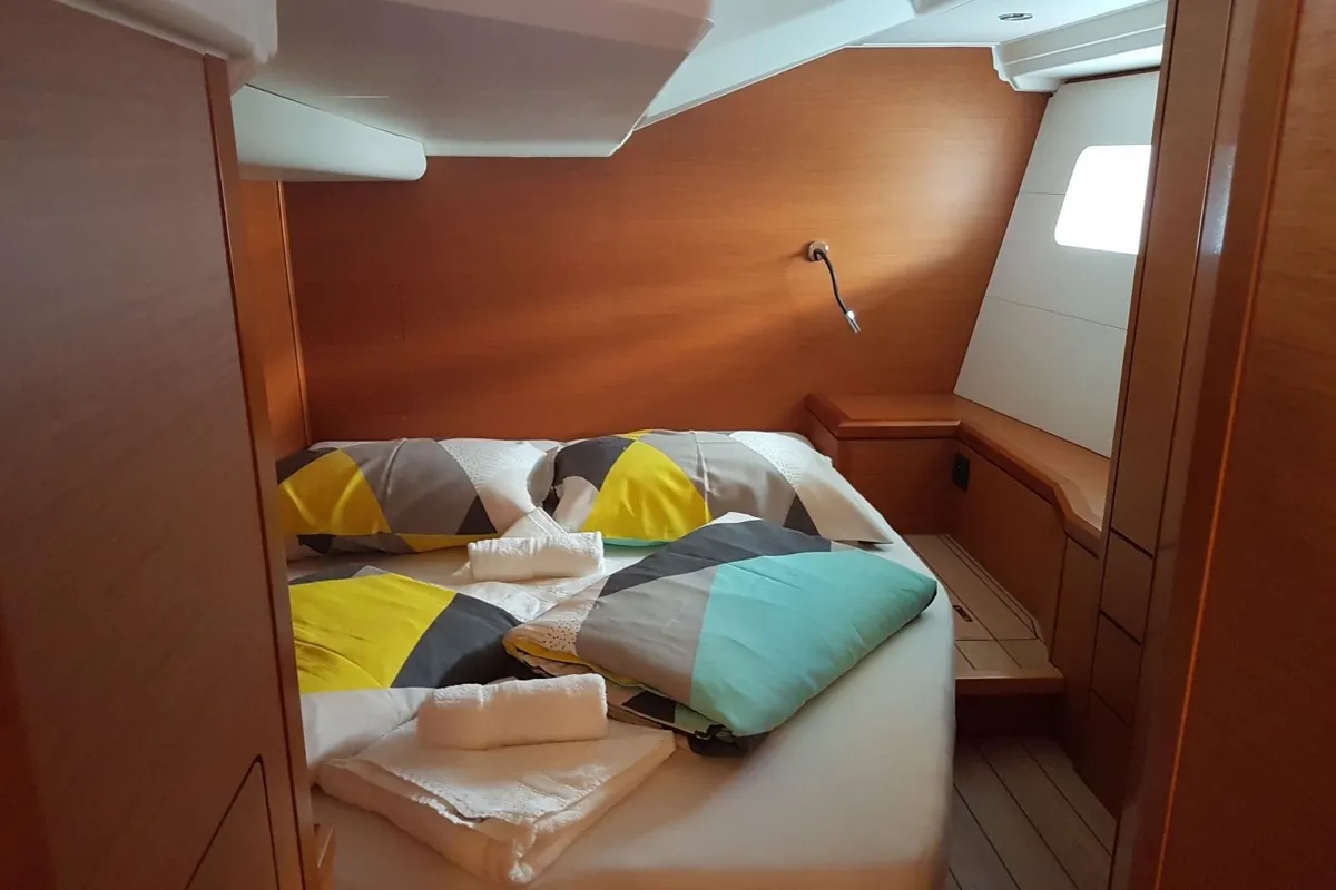 Cabin on Blue Dream, a Jeanneau 54 sailboat at Pirovac, Croatia