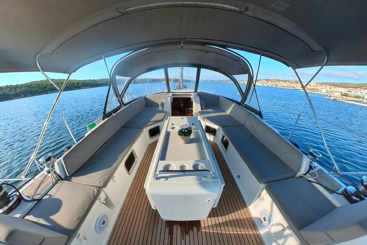 Blue Dream, a Jeanneau 54 sailboat at Pirovac, Croatia