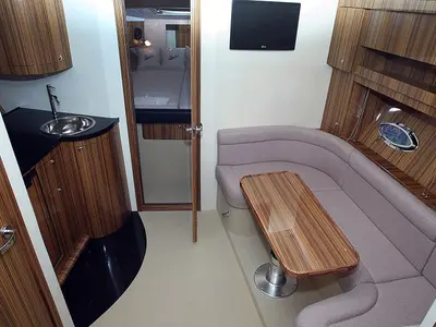 Salon of Eva 2, a Grginić jahte Mirakul 40 motor yacht at Grad Biograd na Moru, Croatia