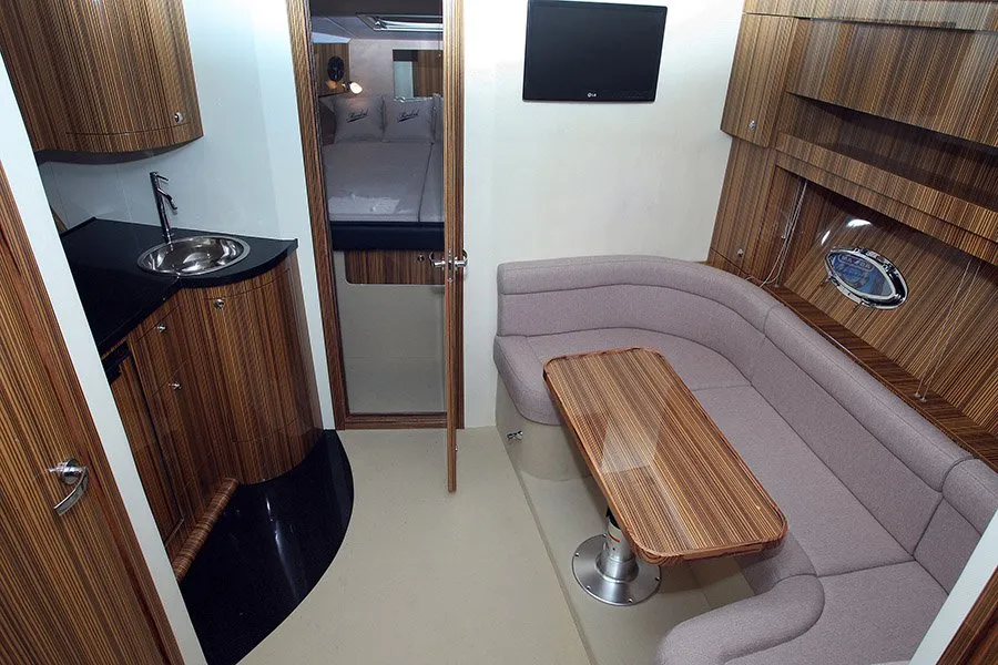 Salon of Eva 2, a Grginić jahte Mirakul 40 motor yacht at Grad Biograd na Moru, Croatia