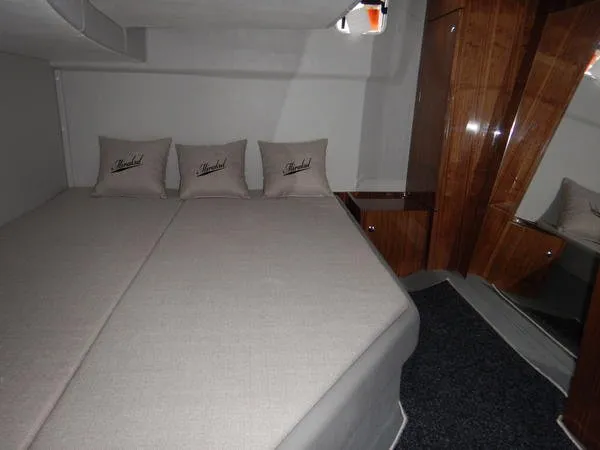 Cabin on Eva 2, a Grginić jahte Mirakul 40 motor yacht at Grad Biograd na Moru, Croatia