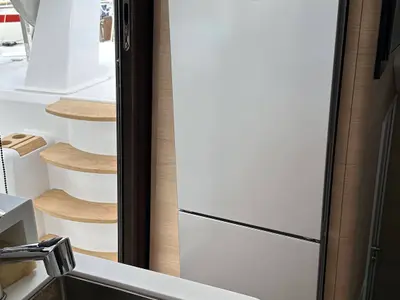 Galley of Ilusión, a Aventura 37 catamaran at Valencia, Spain