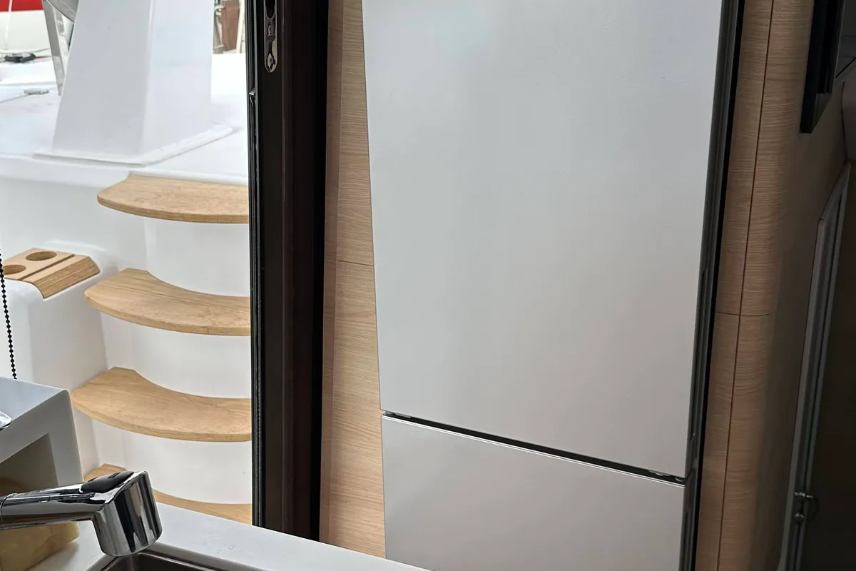 Galley of Ilusión, a Aventura 37 catamaran at Valencia, Spain