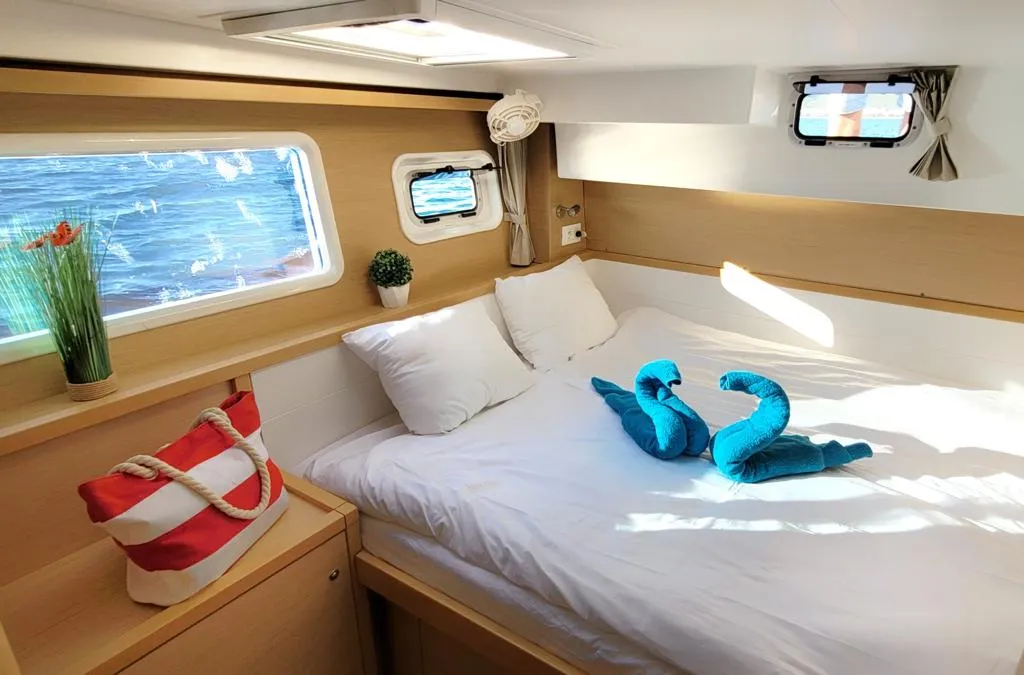 Cabin on Pulpo, a Lagoon 39 catamaran at Dubrovnik, Croatia
