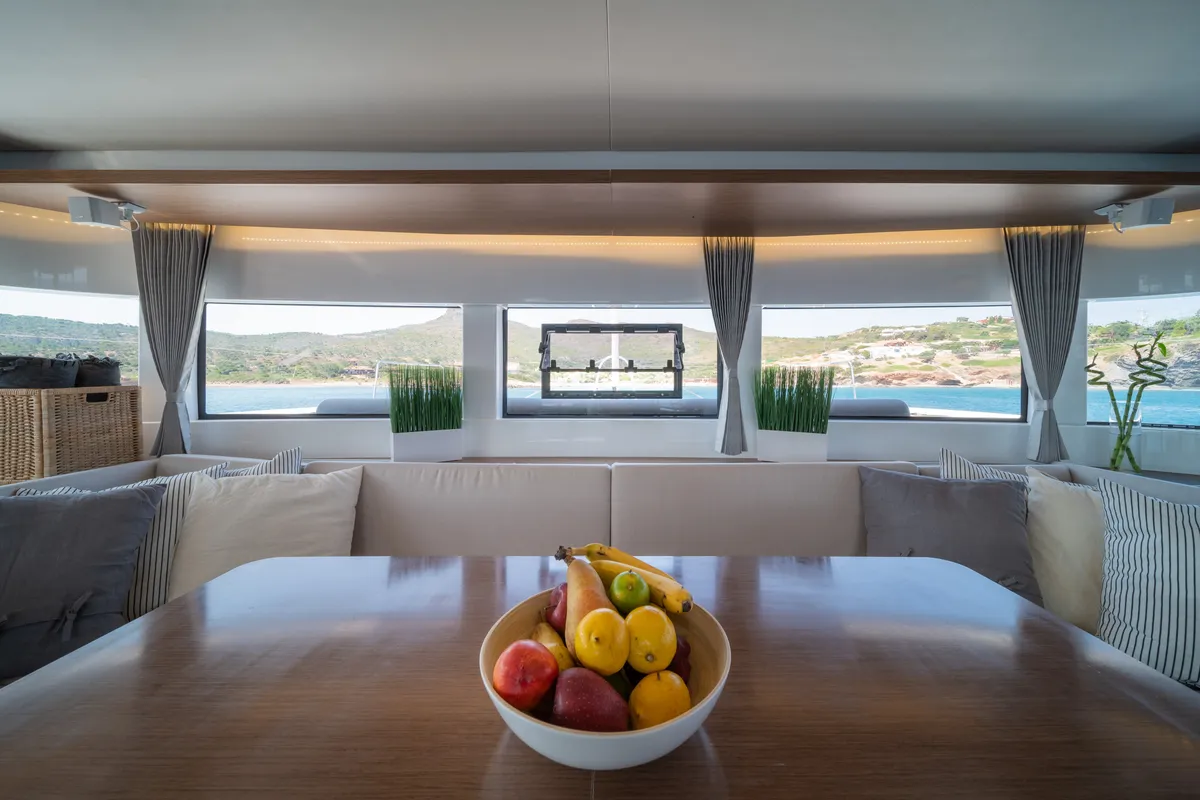 NOMAD II, a Lagoon 50 catamaran at Municipal Unit of Lefkada, Greece