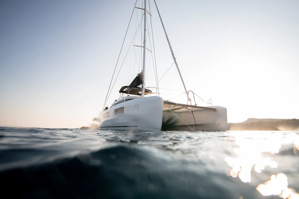 NOMAD II, a Lagoon 50 catamaran at Municipal Unit of Lefkada, Greece