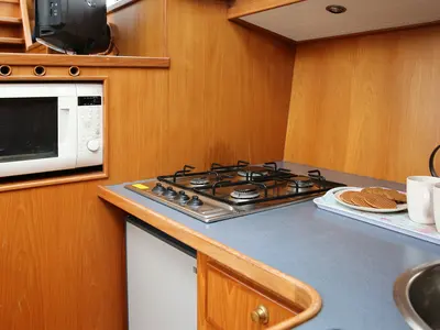 Galley of Majoris, a De Drait Renal 40 motorboat at Heukelum, Netherlands