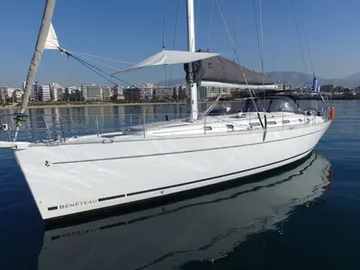 Exterior view of Joker, a Beneteau Cyclades 50.5 sailboat at Athens, Greece