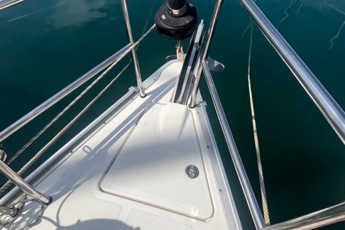 Deck of TIKA, a Bavaria Cruiser 34 sailboat at Općina Sukošan, Croatia