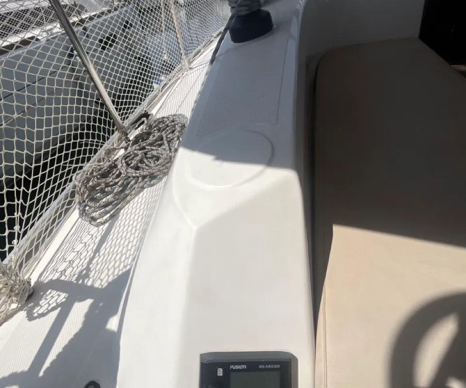Deck of TIKA, a Bavaria Cruiser 34 sailboat at Općina Sukošan, Croatia