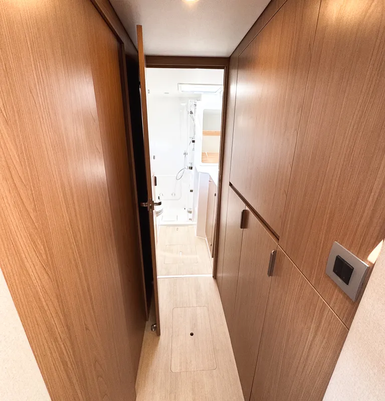 Cabin on Jolene, a Bali Catspace OW catamaran at Pirovac, Croatia