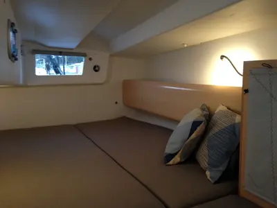 Cabin on Aminata, a Pogo 36 sailboat at Alameda, United States