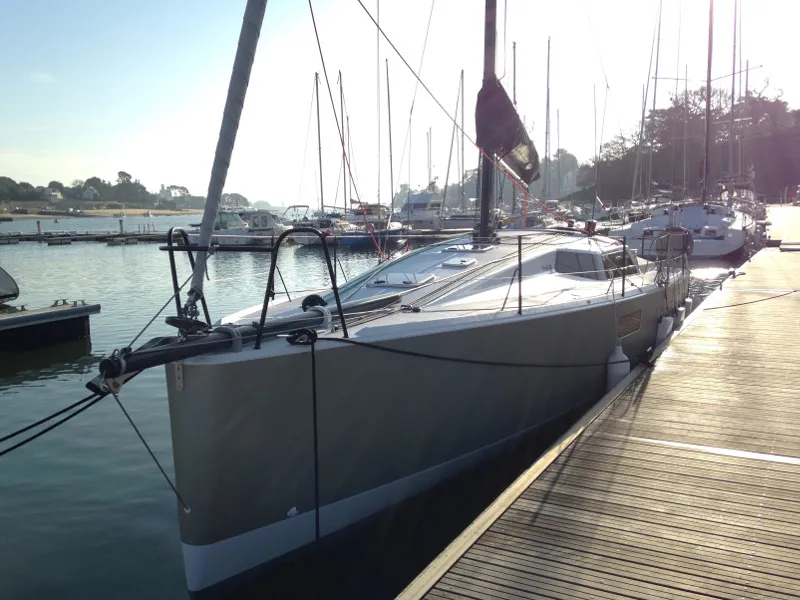 Exterior view of Aminata, a Pogo 36 sailboat at Alameda, United States